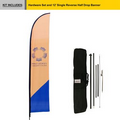 12' Single Reverse Portable Half Drop Banner w/ Hardware Set